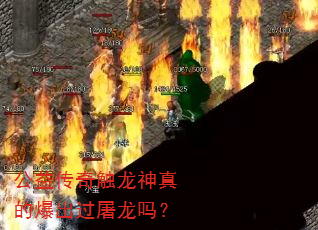 公益传奇触龙神真的爆出过屠龙吗? 公益传奇触龙神真的爆出过屠龙吗?