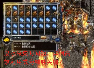 泉水采集时间短,如何高效利用成为制胜关键? 泉水采集时间短,如何高效利用成为制胜关键?