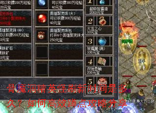 骨魔洞精英怪刷新时间是多久?如何高效蹲点攻略分享 骨魔洞精英怪刷新时间是多久?如何高效蹲点攻略分享