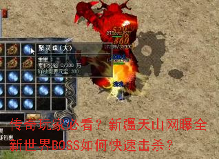 传奇玩家必看?新疆天山网曝全新世界BOSS如何快速击杀? 传奇玩家必看?新疆天山网曝全新世界BOSS如何快速击杀?