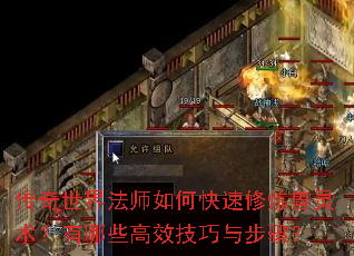 传奇世界法师如何快速修炼兽灵术?有哪些高效技巧与步骤? 传奇世界法师如何快速修炼兽灵术?有哪些高效技巧与步骤?
