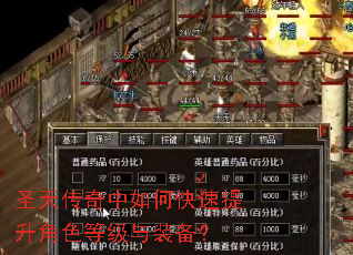 圣天传奇中如何快速提升角色等级与装备? 圣天传奇中如何快速提升角色等级与装备?