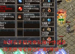 如何在手机传奇私服中快速获取无限魔石并达到满V等级? 如何在手机传奇私服中快速获取无限魔石并达到满V等级?